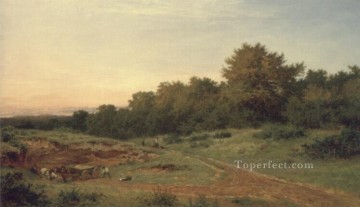 The Sandpit Burrows Cross landscape Benjamin Williams Leader Oil Paintings
